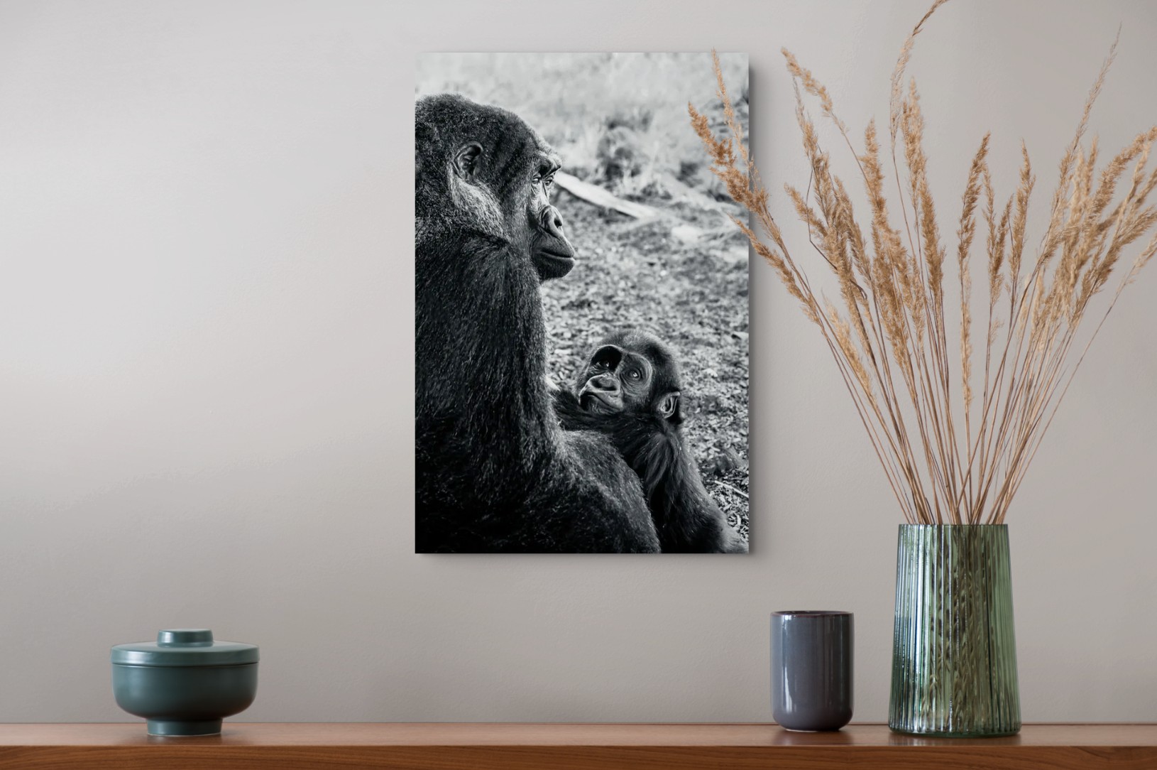 Vigil fine art print displayed on a wall