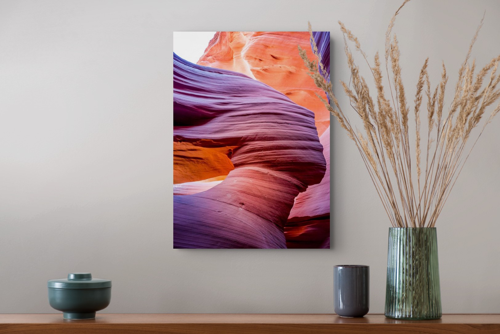 Lady in the Wind fine art print displayed on a wall